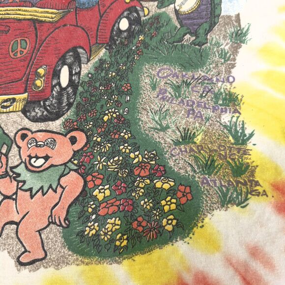 Vintage 90s Grateful Dead Shirt Mens 3XL Tie Dye 1995 Spring Tour Band Rock - Picture 6 of 14